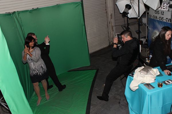 Green screen style photo shoot portrait