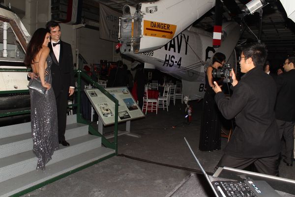 Guests photographed at live event set