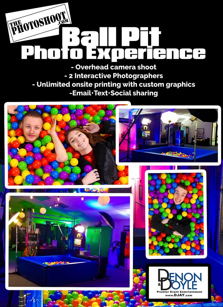Ball pit photo experience promotional graphic