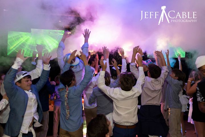 Interactive entertainment team for a mitzvah party