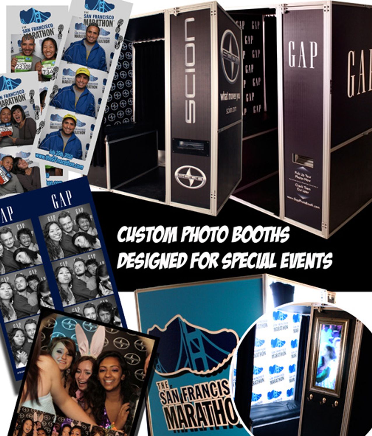 Custom branded photo booth for guest activations