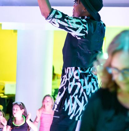DJ leading a mitzvah party