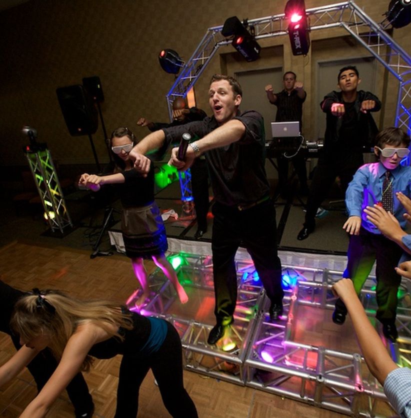 Kids dancing during a Bar and Bat Mitzvah party
