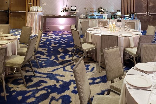 Guests engaging with event activities and photo experiences