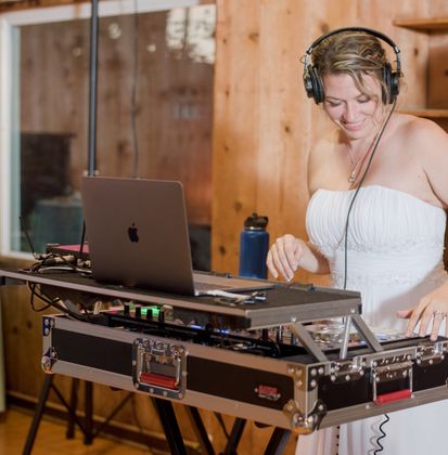 Wedding reception with DJ entertainment and dancing