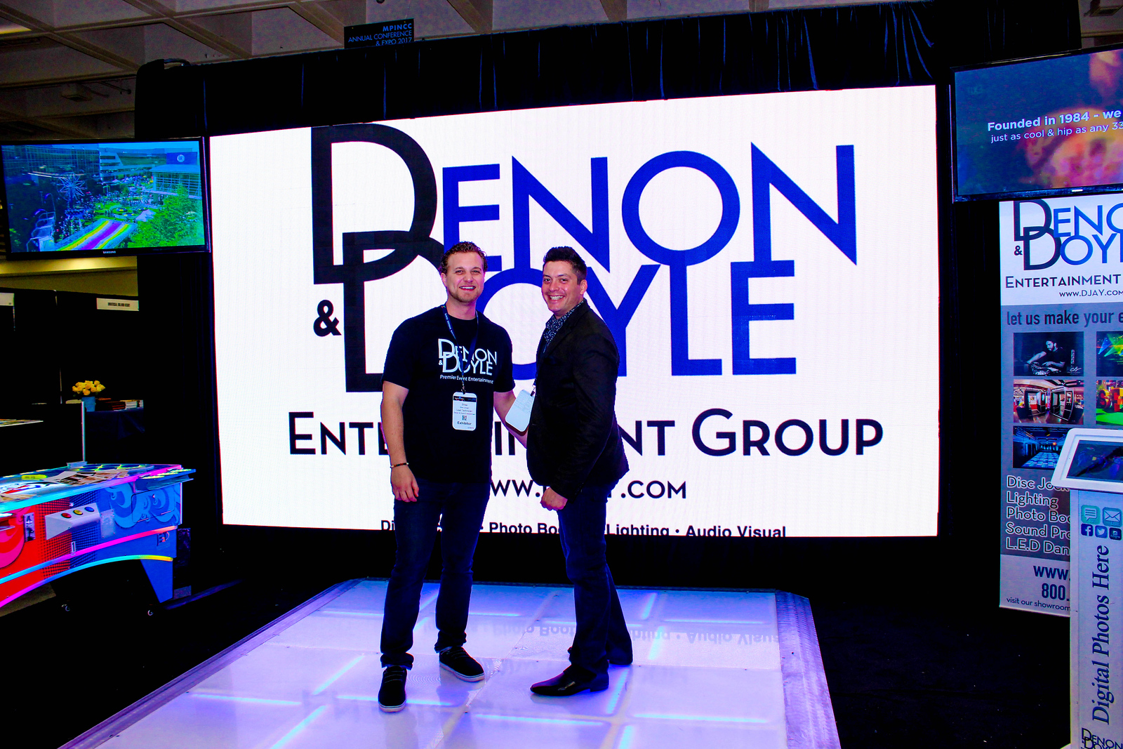 Corporate stage and branded video wall