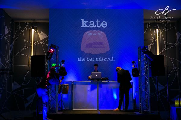 Custom monogram gobo projection at an event