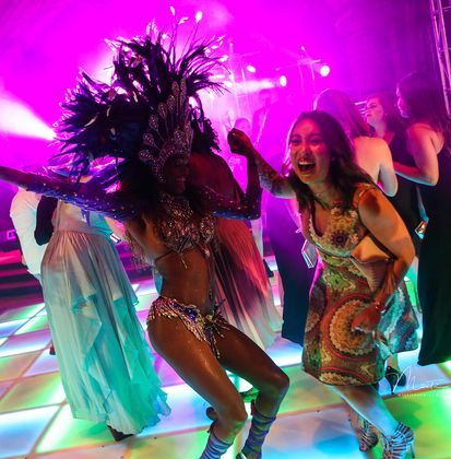 Guests enjoying interactive event entertainment