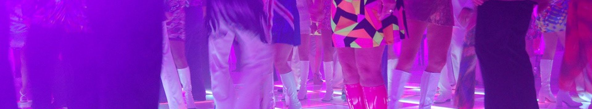 LED dance floor glowing during a party