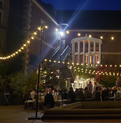 Event lighting setup for a school event