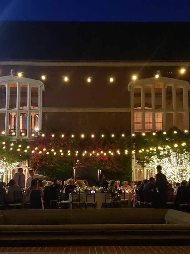 Denon & Doyle event lighting and production setup