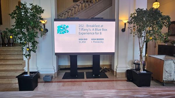 LED video wall display at an event