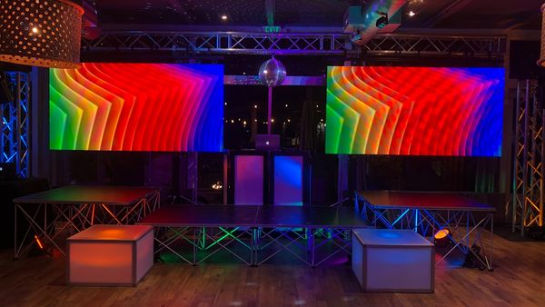 Large video screen for event production